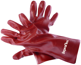 807b - Handschuh PVC  rotbraun
