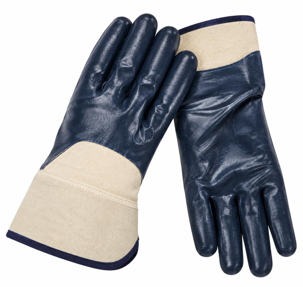 807e - Handschuh Nitril Stulpe blau